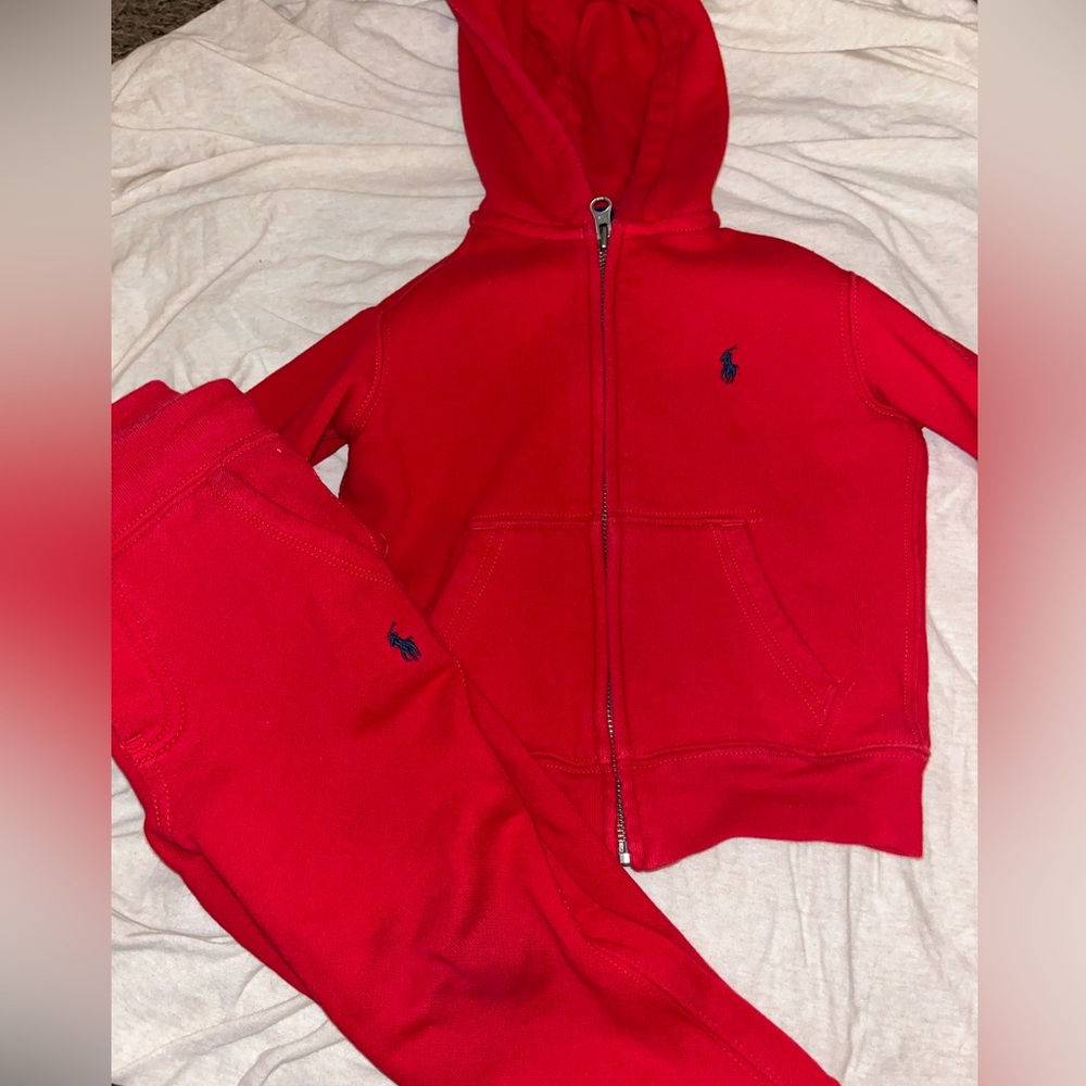 Red polo suit